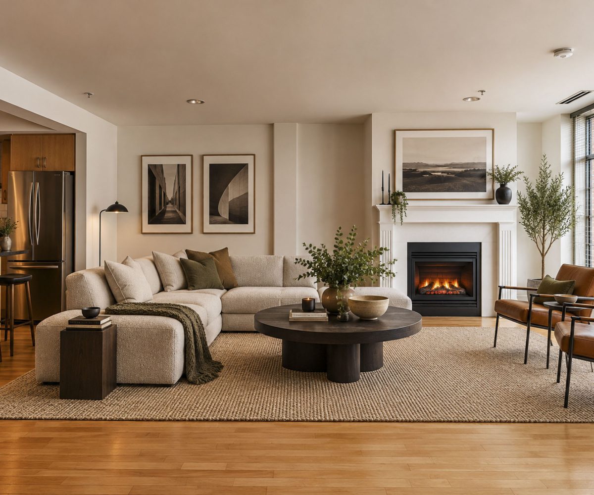 01 Living at Fireplace